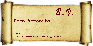 Born Veronika névjegykártya