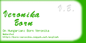 veronika born business card